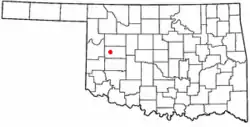 Location of Butler, Oklahoma