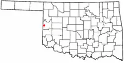 Location of Reydon, Oklahoma