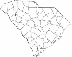 Location of Donalds, South Carolina