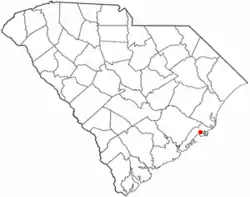 Location of McClellanville in South Carolina