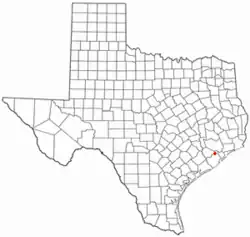 Location of Iowa Colony, Texas