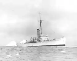 Photo of USCGC Champlain on patrol circa mid-1930s