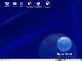 Fedora9 with Open Client Layer桌面截图