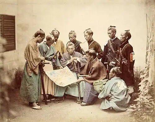 1860年代,戊辰戰爭中的日本武士