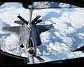 2016年12月6日，美國空軍國民警衛隊的KC-135空中加油機正在為以色列F-35I進行空中加油