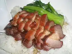 香港旺角的叉燒飯